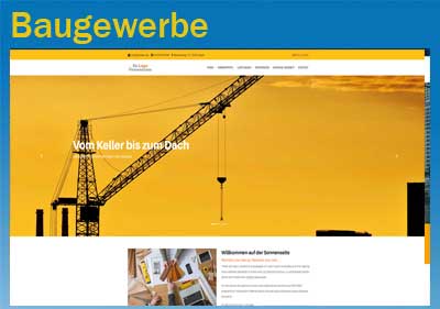 Homepage für Baufirma