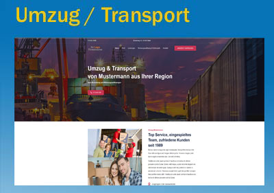 Website Demo für Umzug & Transport 
